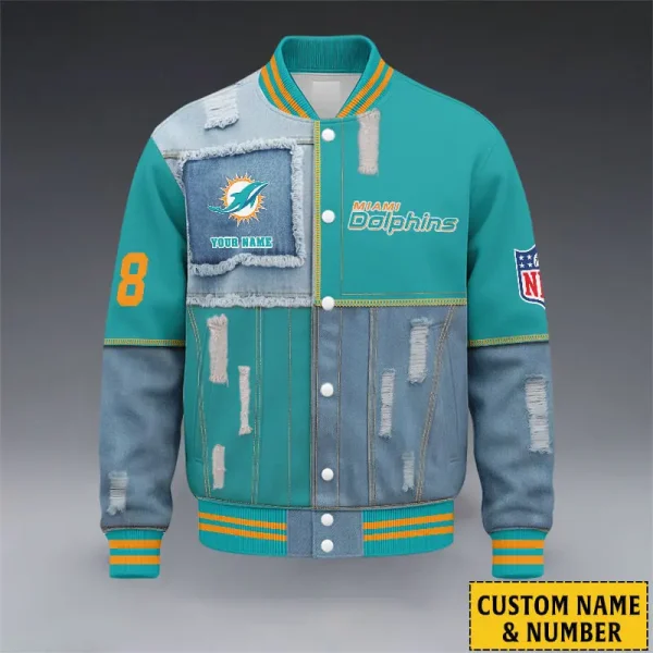 Miami Dolphins Unisex Exclusive Styles Varsity Jacket SPTBBJACKET681