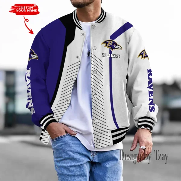 Baltimore Ravens Personalized New Button Jacket Gifts For Fan SPTBBJACKET687