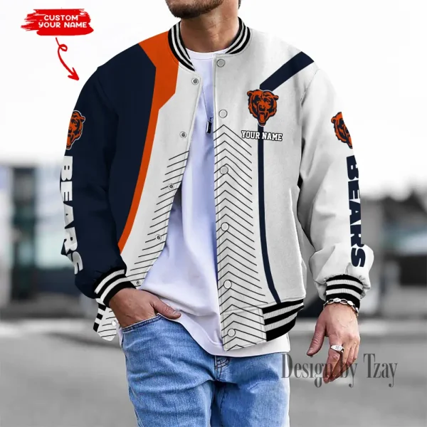 Chicago Bears Personalized New Button Jacket Gifts For Fan SPTBBJACKET690