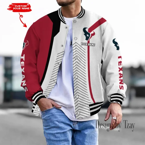 Houston Texans Personalized New Button Jacket Gifts For Fan SPTBBJACKET697