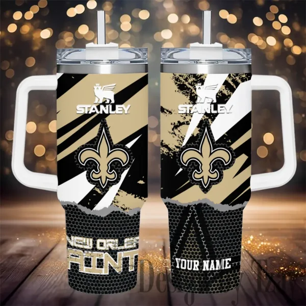 New Orleans Saints Simple Modem 40oz Tumbler With Handle And Straw Lid AZC40OZT787