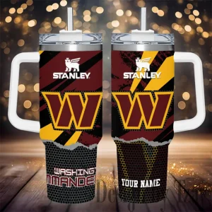 Washington Commanders Simple Modem 40oz Tumbler With Handle And Straw Lid AZC40OZT796