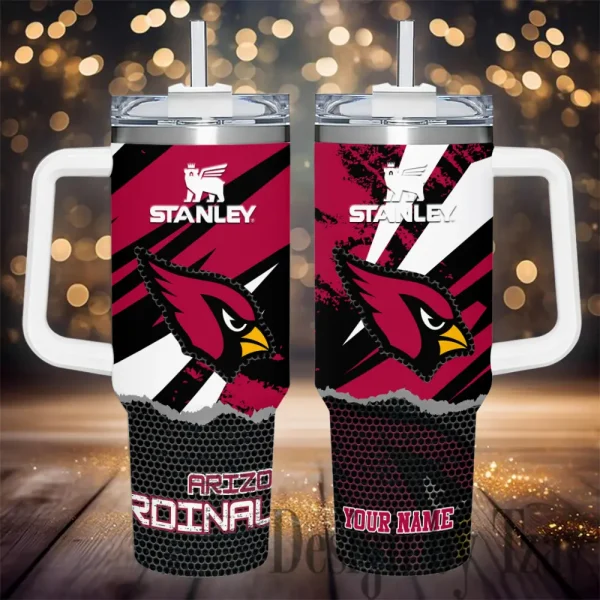 Arizona Cardinals Simple Modem 40oz Tumbler With Handle And Straw Lid AZC40OZT783