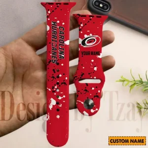 Carolina Hurricanes  NHL Limited Edition Apple Watch Band For Fans New 2025 AZAWB165