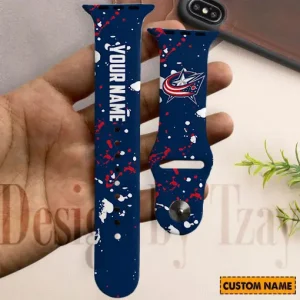 Columbus Blue Jackets NHL Limited Edition Apple Watch Band For Fans New 2025 AZAWB168