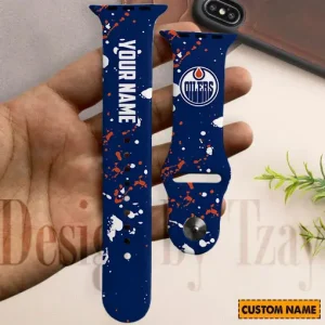 Edmonton Oilers NHL Limited Edition Apple Watch Band For Fans New 2025 AZAWB171