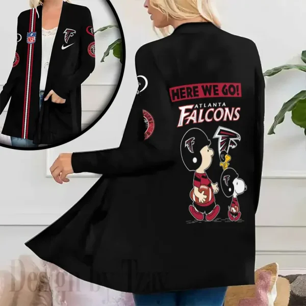 Atlanta Falcons Women’s Patch Pocket Cardigan SPTWPPC131 - Image 2