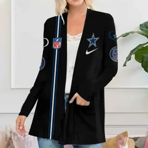 Dallas Cowboys Women’s Patch Pocket Cardigan SPTWPPC138