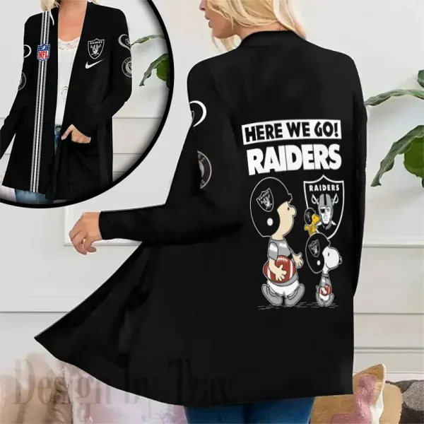 Las Vegas Raiders Women’s Patch Pocket Cardigan SPTWPPC146 - Image 2