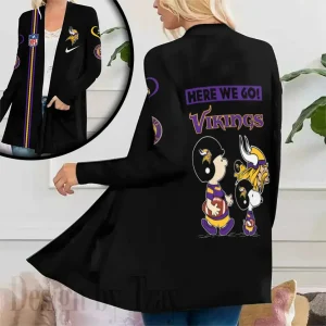 Minnesota Vikings Women’s Patch Pocket Cardigan SPTWPPC150