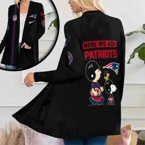New England Patriots Women’s Patch Pocket Cardigan SPTWPPC151