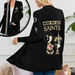 New Orleans Saints Women’s Patch Pocket Cardigan SPTWPPC152