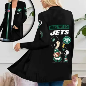 New York Jets Women’s Patch Pocket Cardigan SPTWPPC154