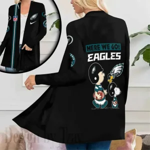 Philadelphia Eagles Women’s Patch Pocket Cardigan SPTWPPC155
