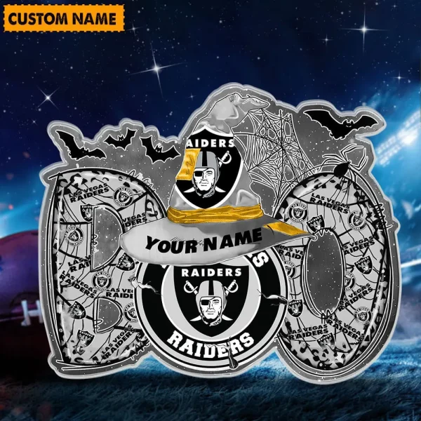 Las Vegas Raiders NFL Boo Spooky Season Personalized Acrylic Block Plaque For Fan - Limited Edition SPTFTAB124