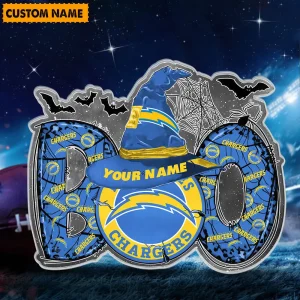 Los Angeles Chargers NFL Boo Spooky Season Personalized Acrylic Block Plaque For Fan - Limited Edition SPTFTAB137