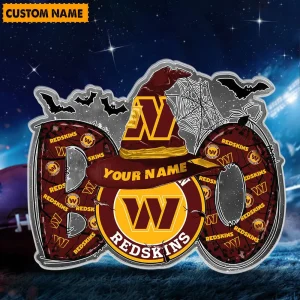 Washington Redskins NFL Boo Spooky Season Personalized Acrylic Block Plaque For Fan - Limited Edition SPTFTAB138