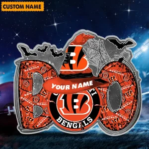 Cincinnati Bengals NFL Boo Spooky Season Personalized Acrylic Block Plaque For Fan - Limited Edition SPTFTAB153