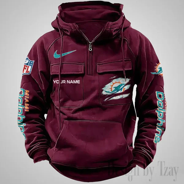 Miami Dolphins Fashionable Classic Street Hoodie AZVMHD1075 - Image 2
