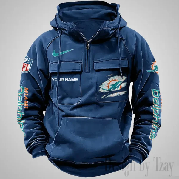 Miami Dolphins Fashionable Classic Street Hoodie AZVMHD1075 - Image 4