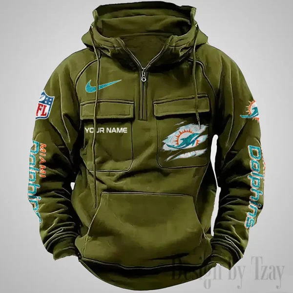 Miami Dolphins Fashionable Classic Street Hoodie AZVMHD1075 - Image 5