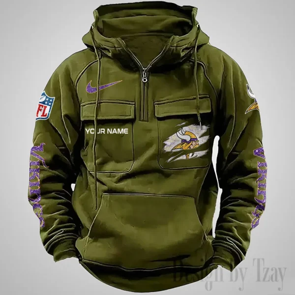 Minnesota Vikings Fashionable Classic Street Hoodie AZVMHD1076 - Image 3