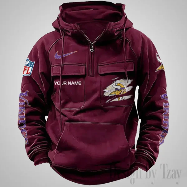 Minnesota Vikings Fashionable Classic Street Hoodie AZVMHD1076 - Image 4