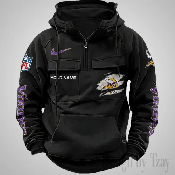Minnesota Vikings Fashionable Classic Street Hoodie AZVMHD1076 - Image 5