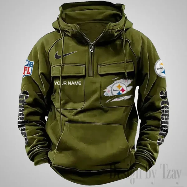 Pittsburgh Steelers Fashionable Classic Street Hoodie AZVMHD1082 - Image 5
