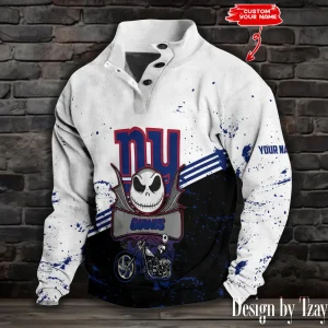 New York Giants Buttoned Collar Sweatshirt New Design 2025 S9DBSCH2083