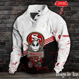 San Francisco 49ers Buttoned Collar Sweatshirt New Design 2025 S9DBSCH2087