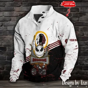 Washington Redskins Buttoned Collar Sweatshirt New Design 2025 S9DBSCH2092