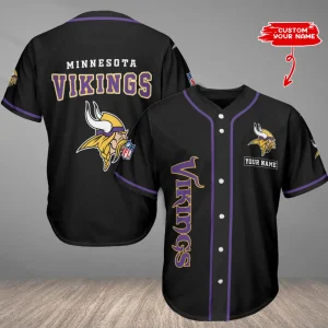 Minnesota Vikings Casual Button Baseball Shirt Trending 2025 AZCBJS800