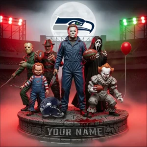 Seattle Seahawks Horror Movie Fan NFL Personalized Acrylic Block Plaque Halloween Gift For Fan - Limited Edition SPTFTAB189