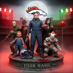 Denver Broncos Horror Movie Fan NFL Personalized Acrylic Block Plaque Halloween Gift For Fan - Limited Edition SPTFTAB195