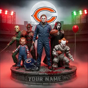 Chicago Bears Horror Movie Fan NFL Personalized Acrylic Block Plaque Halloween Gift For Fan - Limited Edition SPTFTAB196