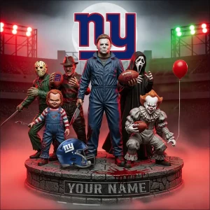 New York Giants Horror Movie Fan NFL Personalized Acrylic Block Plaque Halloween Gift For Fan - Limited Edition SPTFTAB197