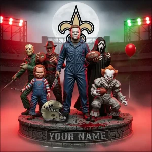 New Orleans Saints Horror Movie Fan NFL Personalized Acrylic Block Plaque Halloween Gift For Fan - Limited Edition SPTFTAB198