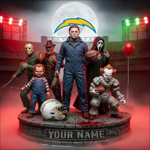 Los Angeles Chargers Horror Movie Fan NFL Personalized Acrylic Block Plaque Halloween Gift For Fan - Limited Edition SPTFTAB201