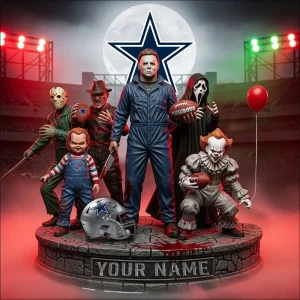 Dallas Cowboys Horror Movie Fan NFL Personalized Acrylic Block Plaque Halloween Gift For Fan - Limited Edition SPTFTAB204