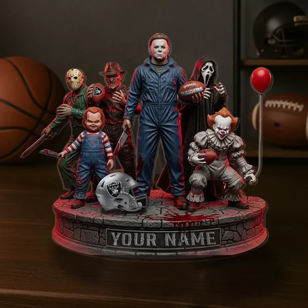 Las Vegas Raiders Horror Movie Fan NFL Personalized Acrylic Block Plaque Halloween Gift For Fan - Limited Edition SPTFTAB208 - Image 3