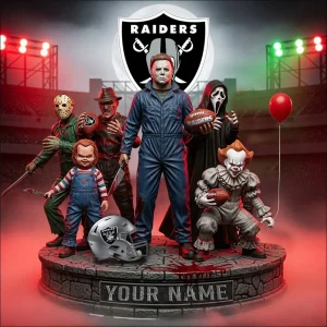 Las Vegas Raiders Horror Movie Fan NFL Personalized Acrylic Block Plaque Halloween Gift For Fan - Limited Edition SPTFTAB208