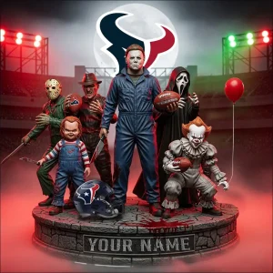 Houston Texans Horror Movie Fan NFL Personalized Acrylic Block Plaque Halloween Gift For Fan - Limited Edition SPTFTAB216