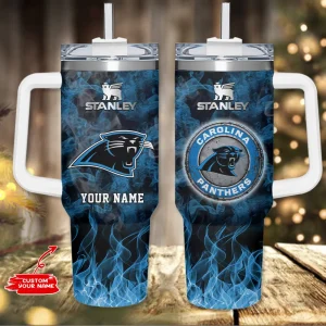 Carolina Panthers NFL Metal Style Custom 40oz Stanley Tumbler AZC40OZT804