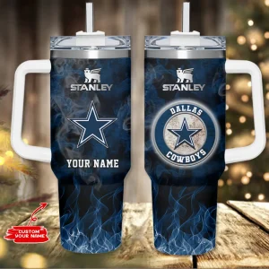 Dallas Cowboys NFL Metal Style Custom 40oz Stanley Tumbler AZC40OZT808