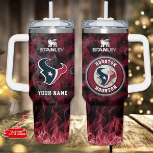 Houston Texans NFL Metal Style Custom 40oz Stanley Tumbler AZC40OZT812