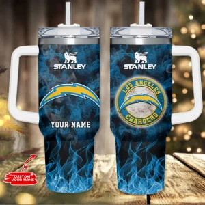 Los Angeles Chargers NFL Metal Style Custom 40oz Stanley Tumbler AZC40OZT817