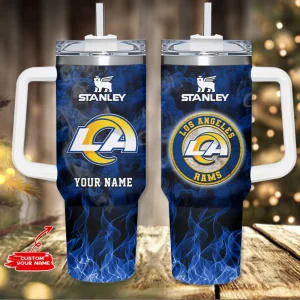 Los Angeles Rams NFL Metal Style Custom 40oz Stanley Tumbler AZC40OZT818