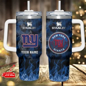 New York Giants NFL Metal Style Custom 40oz Stanley Tumbler AZC40OZT823