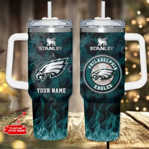 Philadelphia Eagles NFL Metal Style Custom 40oz Stanley Tumbler AZC40OZT825